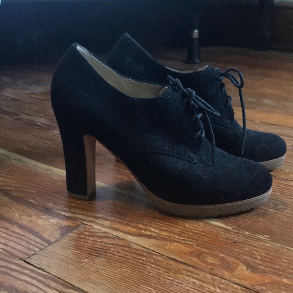 Black Suede Booties by Talbots